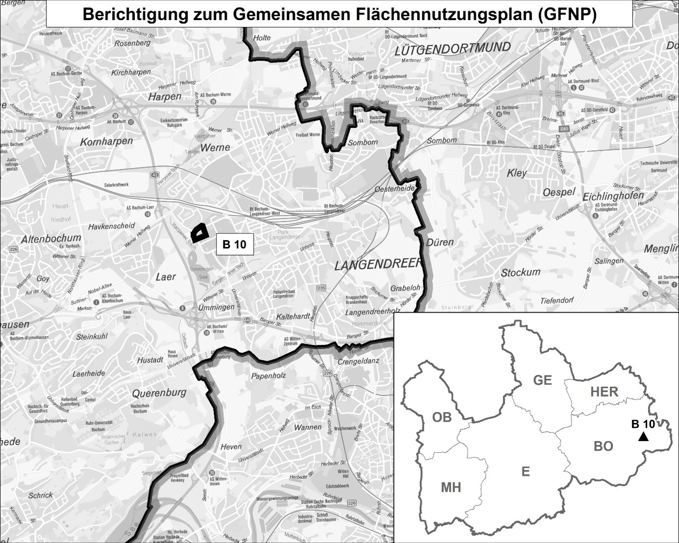 Lage der Berichtigung 10 BO