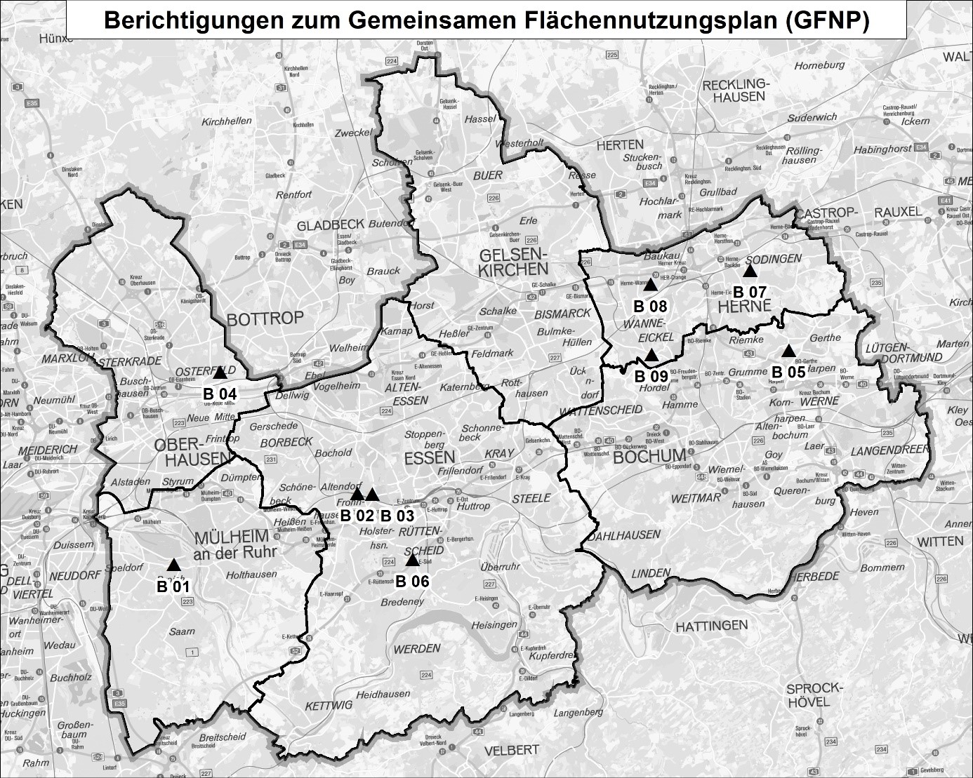 Lage der Berichtigungen